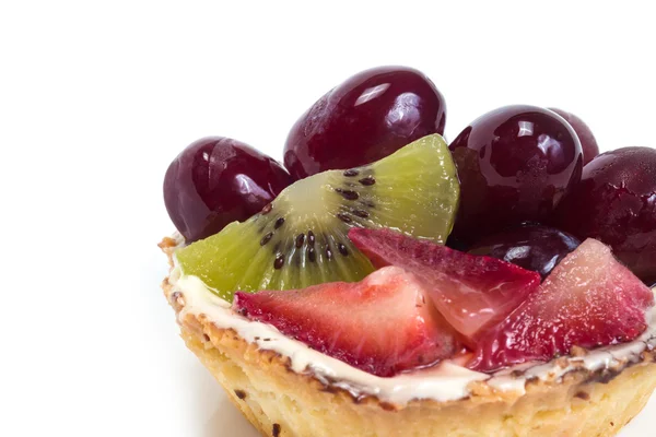 Crostata di frutta in sfondo bianco — Foto Stock