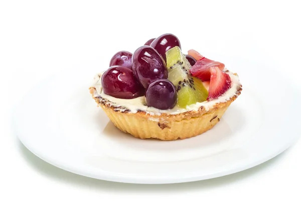 Fruit Tart In White Background — Stock Photo, Image