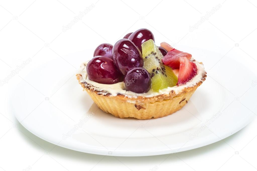 Fruit Tart In White Background