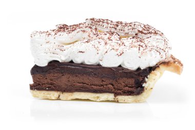 Beyaz arka plan üzerinde izole çikolata tart