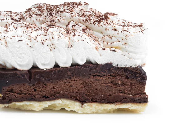 Chocolate Tart isolated on white background — Stock Photo, Image