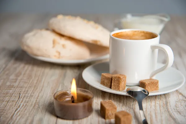 Kaffee mit Keksen — Stockfoto