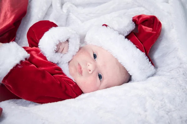 . newborn baby and Christmas. — Stock Photo, Image