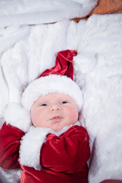 . newborn baby and Christmas. — Stock Photo, Image