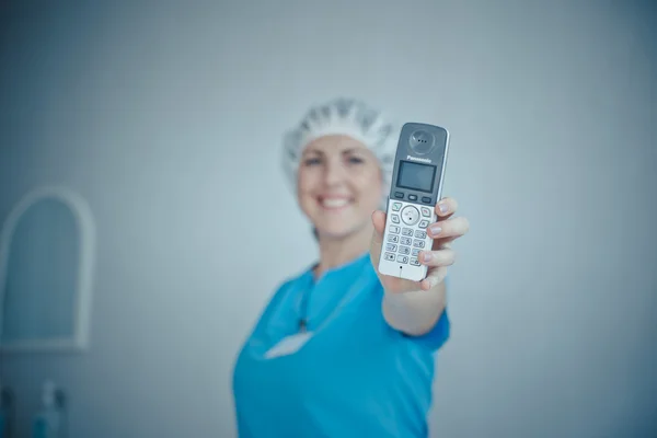 Nurse on the phone