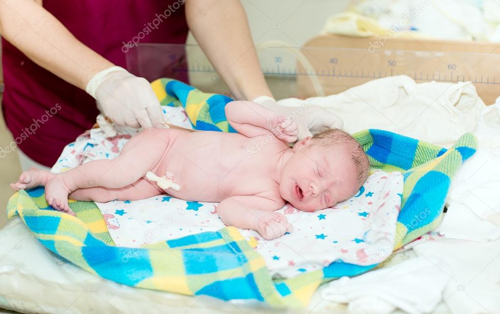 Newborn. baby after birth.