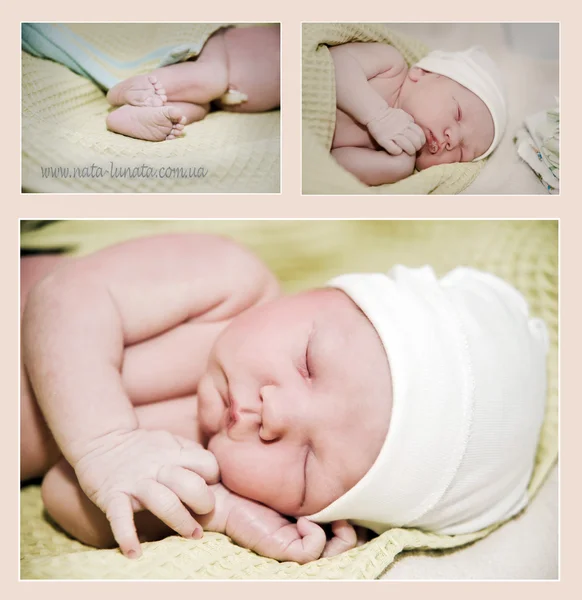 Newborn collage — Stock Photo, Image