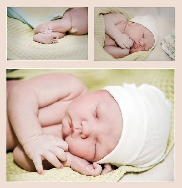 Newborn collage — Stock Photo, Image