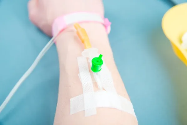 Intravenous injection, drip of medicinal product — Stock Photo, Image