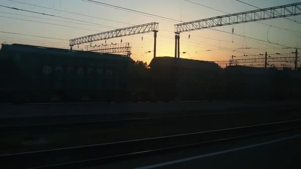 Svir Estación Ferrocarril Del Recinto Del Ferrocarril Octubre Podporozhsky Distrito — Vídeo de stock