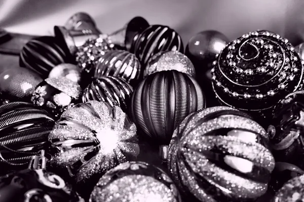 Appartement Noël Avec Des Décorations Noël Des Belles Boules Vacances — Photo