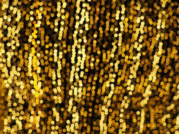 Bokeh Mette Evidenza Colore Dorato Giallo Lampeggia Buio Sfondo Festivo — Foto Stock