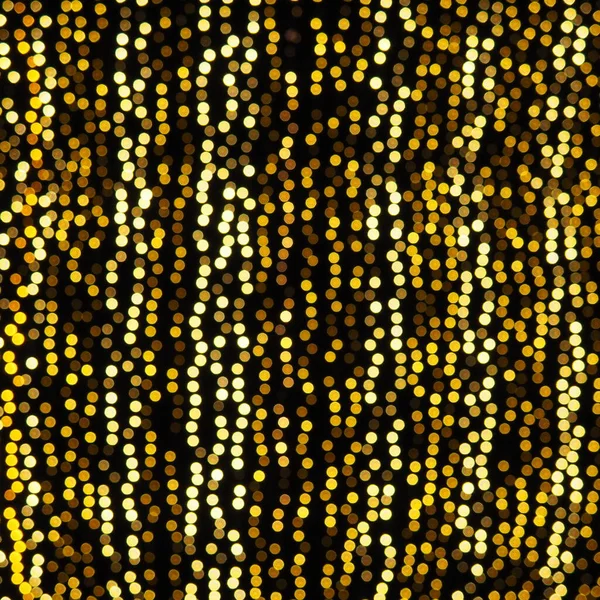 Bokeh Highlights Golden Yellow Color Flashes Dark Festive Background Blurred — Foto Stock