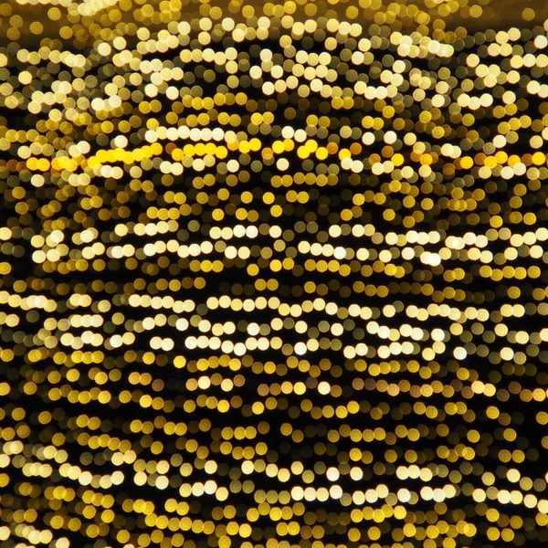Bokeh Highlights Golden Yellow Color Flashes Dark Festive Background Blurred — Fotografia de Stock