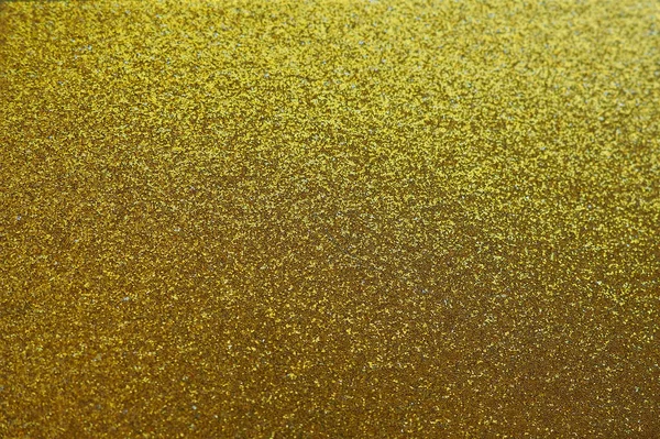 Gold Close Golden Glitter Texture Background Sparkling Glitter Wrapping Paper — Fotografia de Stock