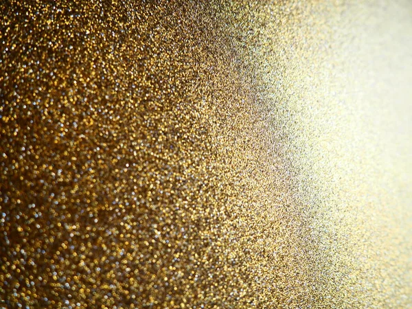 Gold Close Golden Glitter Texture Background Sparkling Glitter Wrapping Paper — Fotografia de Stock