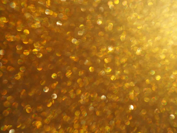 Bokeh Licht Van Goud Glitters Gouden Glitter Textuur Achtergrond Sprankelend — Stockfoto