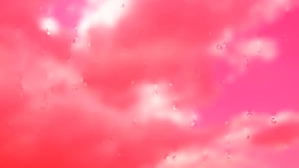 Pink Skyer Sky Flytter Overskyet Himmel Naturlig Baggrund Cloudscape Time – Stock-video