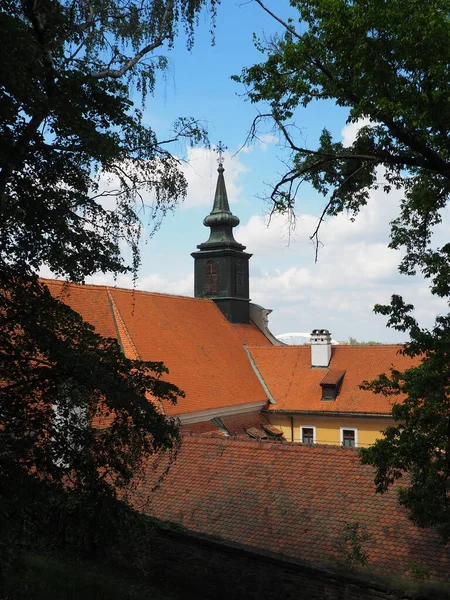 Petrovaradin Novi Sad Srbsko Dubna2022 Ulice Staré Domy Červené Střechy — Stock fotografie