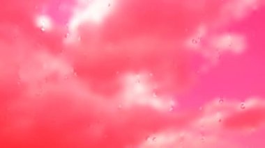 Pembe Bulutlar Bulutlu Gökyüzünde Hareket Ediyor. Doğal Arka plan Bulutlu HD Zaman Hızı, Zaman Hızı, Zaman Hızı. Geçmişi. Soyut pembe renk. Kümülüs bulutları hızlı hareket eder. Pembe fantezi.