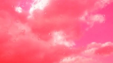 Pembe Bulutlar Bulutlu Gökyüzünde Hareket Ediyor. Doğal Arka plan Bulutlu HD Zaman Hızı, Zaman Hızı, Zaman Hızı. Geçmişi. Soyut pembe renk. Kümülüs bulutları hızlı hareket eder. Pembe fantezi