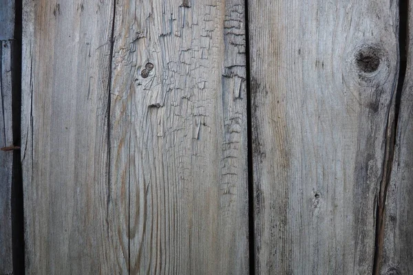 Фон Вертикальных Досок Серо Коричневое Старое Дерево Узлами Стена Кантри — стоковое фото