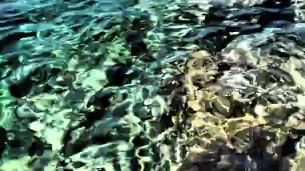 Ένα Σουρεαλιστικό Αφηρημένο Φόντο Που Θυμίζει Νερό Που Κυματίζει Μπλε — Αρχείο Βίντεο