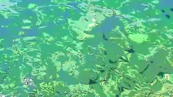 Surreal Abstract Shifting Background Reminiscent Rippling Water Green Azure Turquoise — Stock Video