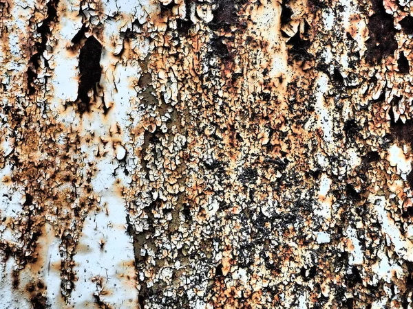 Eine Nahaufnahme Einer Rostigen Metalloberfläche Korosion — Stockfoto