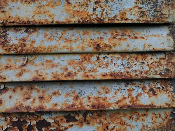 Tiro Perto Uma Superfície Metálica Enferrujada Corosão — Fotografia de Stock