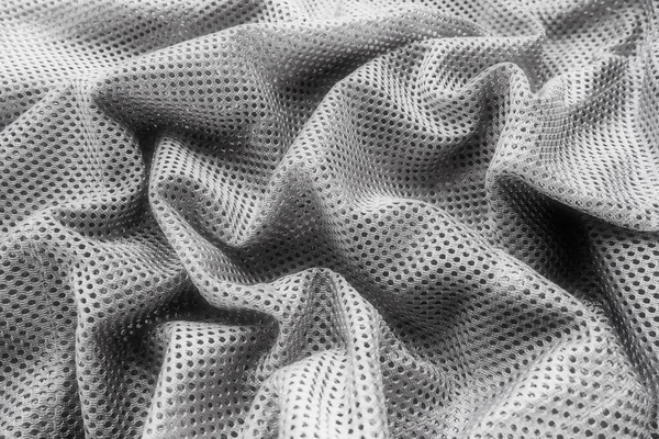 Synthetic Fabric Holes Laid Waves Beautiful Drape Fabric Curtains Interior — Stock Photo, Image