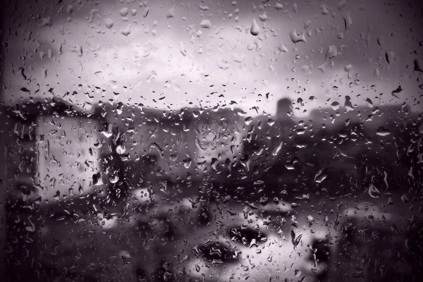 Bad Weather City Buildings Houses Cars Window Cloudiness Cumulus Clouds — Stock Photo, Image