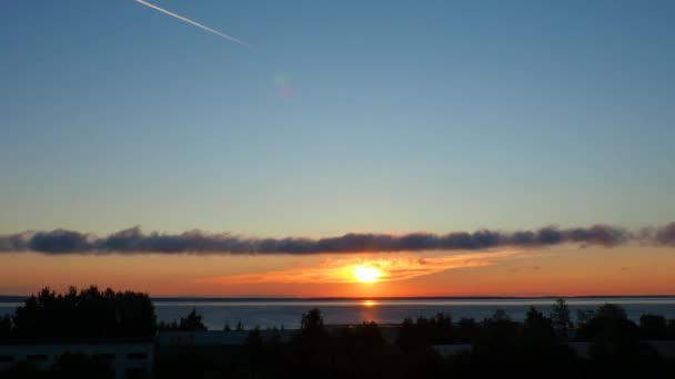 Aube Jaune Orange Lever Soleil Été Lever Soleil Lever Disque — Video