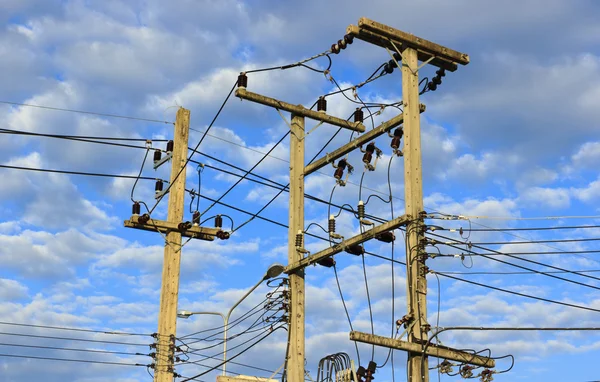 Electricity post — Stock Photo, Image