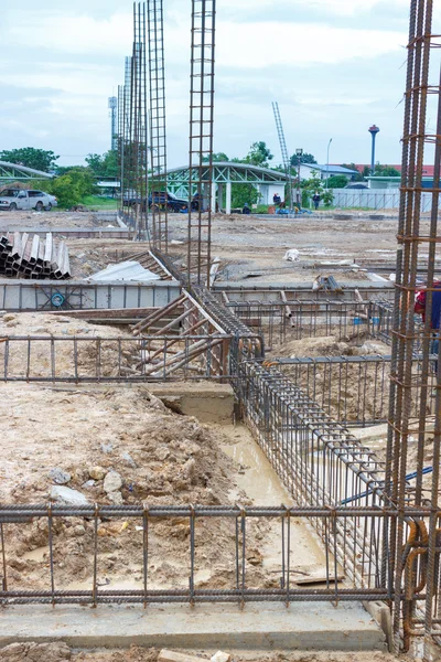 Fundação para a construção de casas — Fotografia de Stock