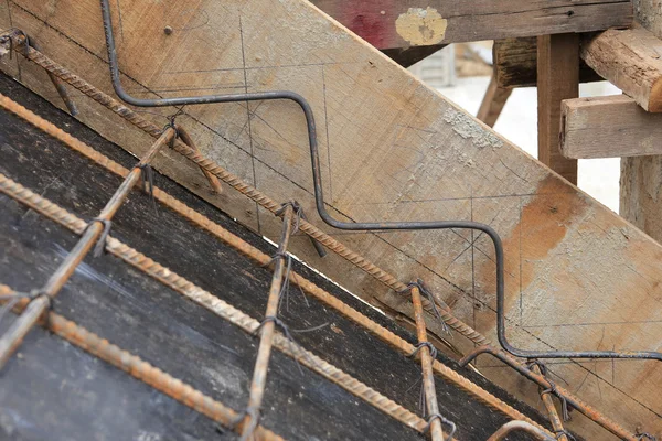 Fundamentstahl für den Hausbau — Stockfoto