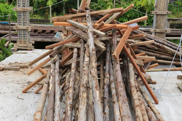 Sada dřeva borového dřeva pro stavebnictví — Stock fotografie