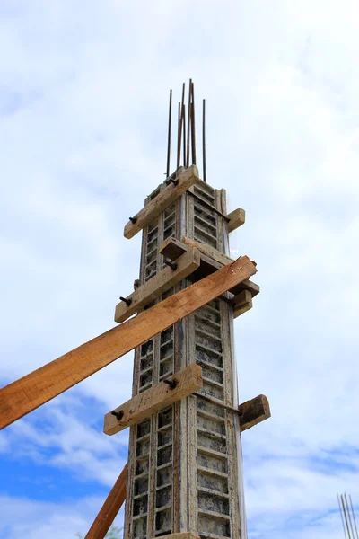 Gebouw pijler cement voor home bouw — Stockfoto