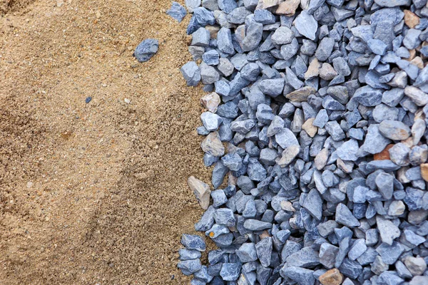 Zand en steen voor de bouw werken — Stockfoto