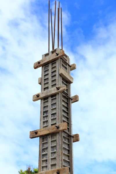 Gebouw pijler cement voor home bouw — Stockfoto