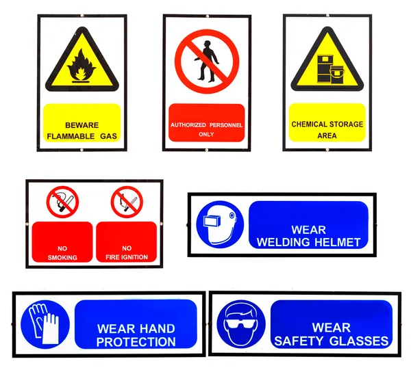 広範な安全標識 — ストック写真