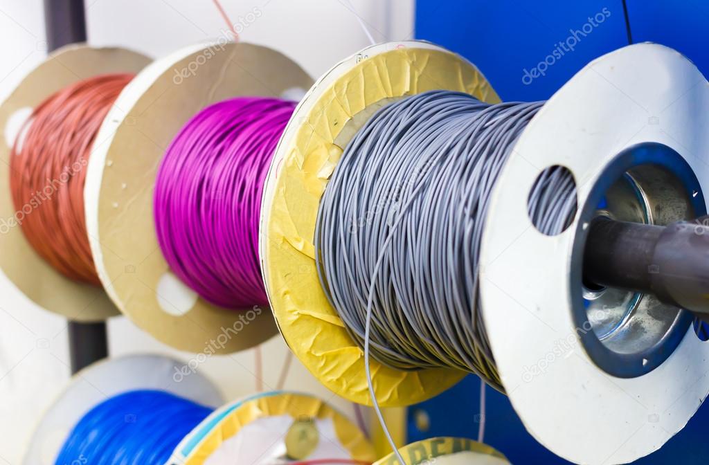 colorful electric cable