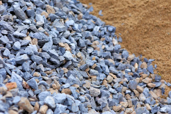 Areia e pedra para trabalhos de construção — Fotografia de Stock