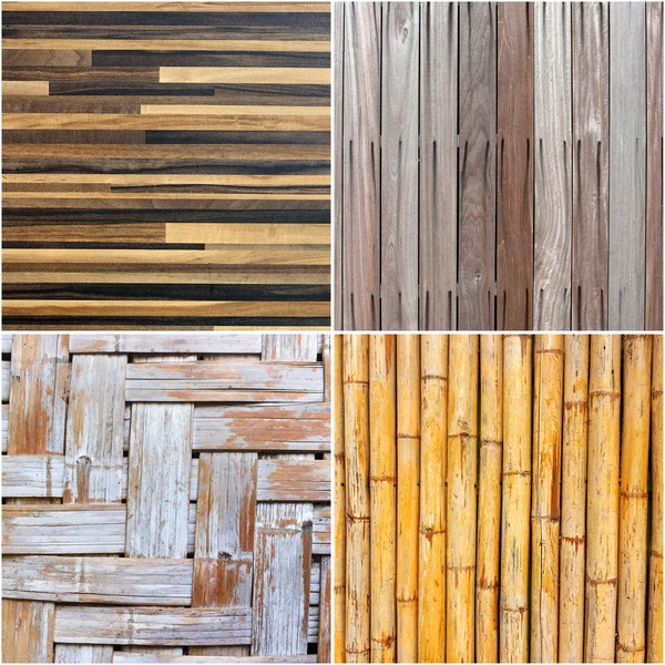 ウッド テクスチャ壁の自然なパターンのセット — ストック写真