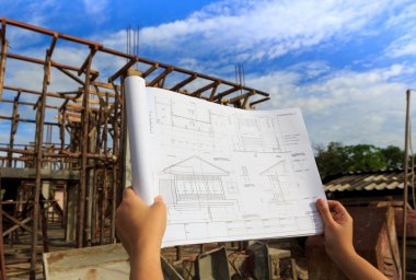 el evi Binası zemin üzerinde mimari çizimleri