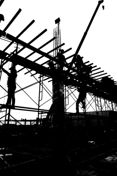 Arbeit auf der Baustelle — Stockfoto