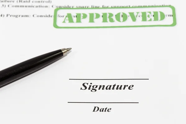 Sign document — Stock Photo, Image