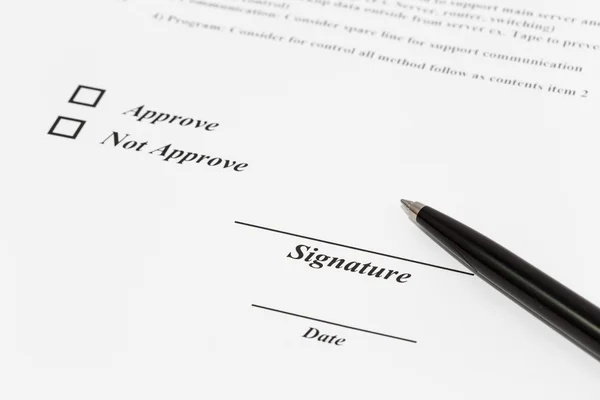 Sign document — Stock Photo, Image