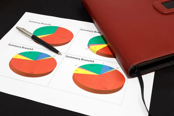 Business report graph — Stock Photo, Image