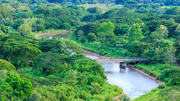 Fiume dalla diga della Thailandia — Foto Stock